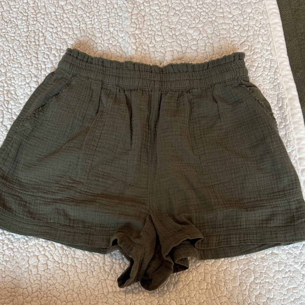 Aerie High Waist Olive Shorts